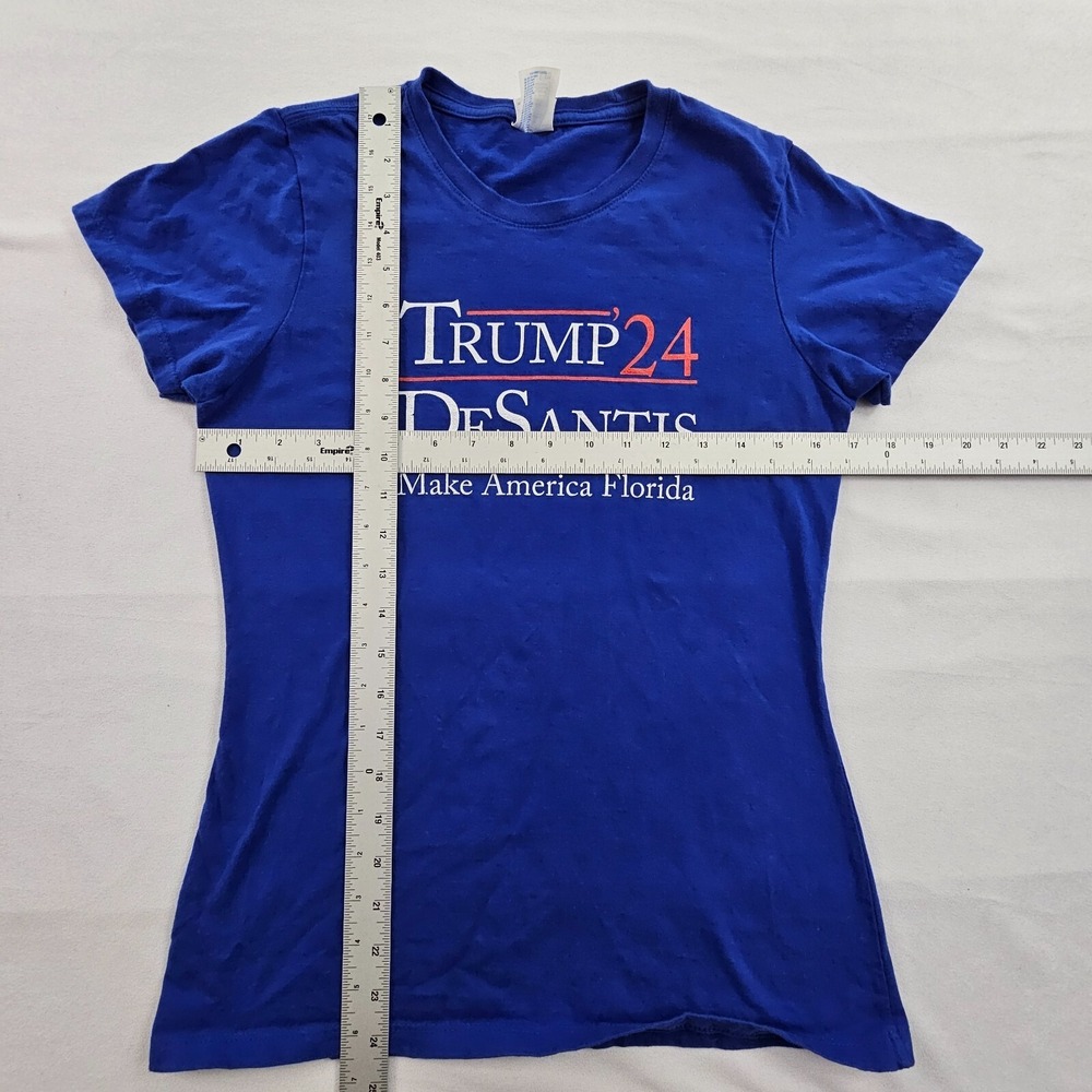 Trump Desantis Make America Florida Bllue Short Sleeve T-Shirt Women's S - Picture 6 of 8
